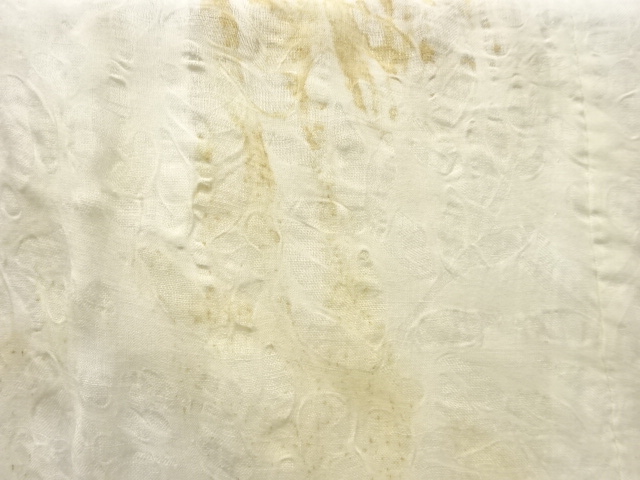  アンティーク　本麻すかし織草花模様長襦袢